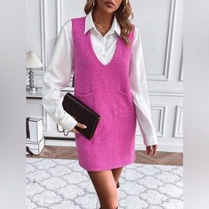 Elegant Pink Sleeveless Dress Small